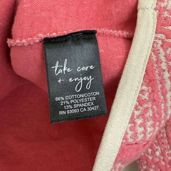 Nic Zoe Jet Set Quilted Cardigan Jacket Sz Medium Pink Cotton Blend Stretch - Picture 10 of 11